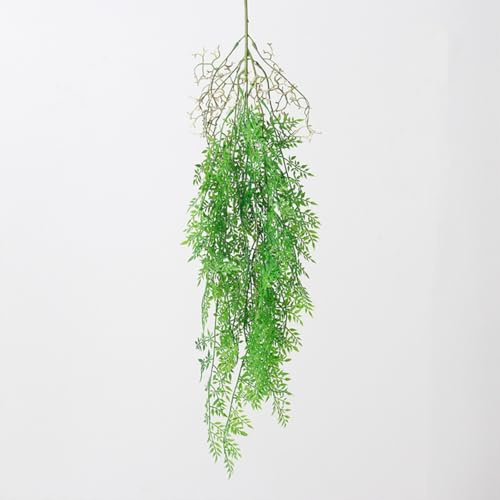 VLIUDCHDY Simulated green plant wall hanging fern vine fresh green suspension(3-Forked Cypress Vine Wall Hanging 103cm)