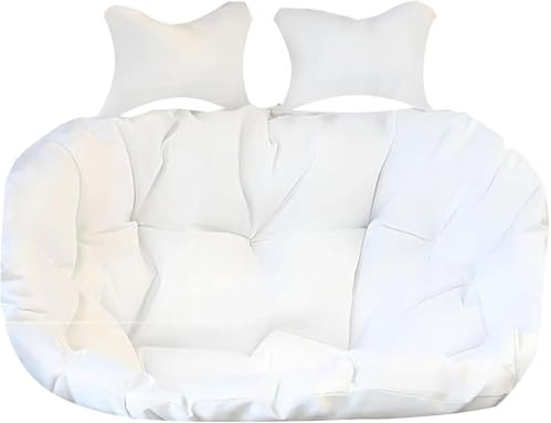 Cojín para Silla Columpio Doble, Lavable, para Colgar en Forma de Huevo, Impermeable, para Dos Personas(H,150 * 110cm/59 * 43in)
