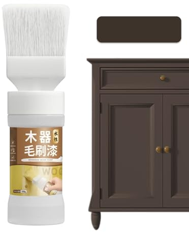 Wood Paint - Quick Dry Water Finishing Supplies | Furniture Repair Wood Paint With Brush To Cover Scuffs, Damages, Stains, Cracks