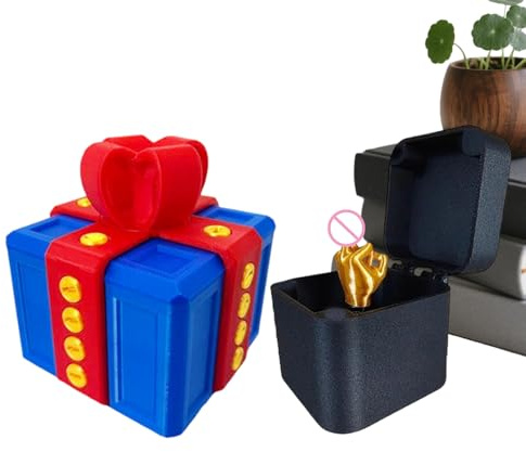 Mozeuu Funny Middle Finger Joke Box - Gift for Adults & Office Decoration Christmas Birthday