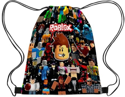 BAIDZFU Rob-Lox Turnbeutel Rob-Lox Sportbeutel Hipster Gym Bag Gefüttert Rucksack Mit Verstellbar Tunnelzug Turnsack Gymsack für Damen Herren