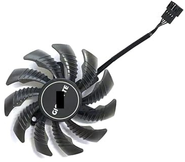 Parte de refrigeración de la computadora Reemplazo del ventilador del refrigerador de 78 mm compatible con GTX 1660Ti 1660 Graphics Video Cars Cooling PLD08010S12HH(Silver)