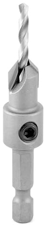Amana Tool Carbide Tipped 82 Degree Countersink Drill Bit, 55266, 3/8 D x 49 Deg x 1/4 Quick Release Hex Shank for Wood Screw 10