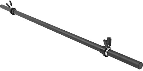 GORILLA SPORTS® Aerobic Langhantel - 130 cm, Set, mit/ohne Polster, Gewichte, 30mm, Federverschlüsse, aus Kunststoff, Schwarz - Langhantelstange, Hantelstange, Krafttraining, Nackenpolster