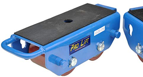 Pro-Lift-Werkzeuge Transportfahrwerk 2t Panzerrollen Schwerlastrollen 2000kg Maschinentransport steckbar Maschinenheber