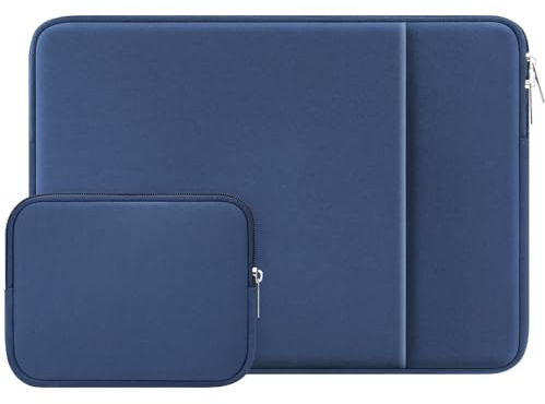 RAINYEAR Funda para portátil de 11-11,6 Pulgadas con Bolsillo y Bolsa, Compatible con MacBook Air de 11,6 Pulgadas, MacBook Neo de 13 Pulgadas y Notebook Chromebook de 11 Pulgadas, Azul Marino