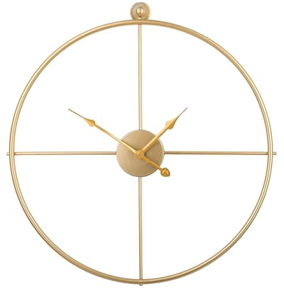 Beliani Minimalistische Wanduhr Gold Zuchwil