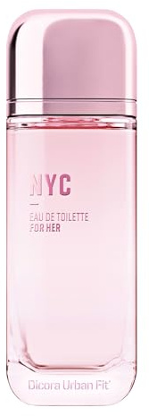 Dicora Urban Fit | Eau de Toilette NYC FOR HER | Fragancia de Mujer Fresca y Dinámica | Perfume con notas de Jazmín y Almizcle | Fragancia Duradero | Tamaño 150 ml