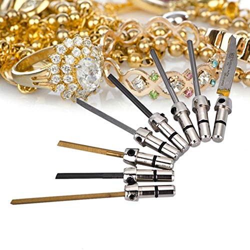 Kit de Bits de Coupe et Gravure, 8 Pièces Différentes Fonctions Machine à Impact Pneumatique en Métal, Ensemble de Fraise pour Sculpture, Coupe, Perçage - Outil de Bijoux
