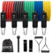 VEICK Resistance Bands Set 5pcs Fitness Tubes Tension Bands Exercise Bands Workout with Handles for Men Women Strength Physical Training Equipment at Gym Home