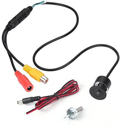 Elprico Telecamera di sicurezza, mini telecamera CCTV cablata grandangolare a 170 ° Telecamera CCTV a colori impermeabile con visione notturna IR per auto