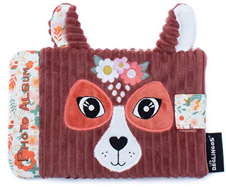 Les Déglingos Melimelos la Biche – Álbum de fotos de bebé – 10 fundas de 10 x 15 cm – Ideal para guardería – Puericultura – Relleno reciclado – Terracota
