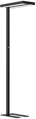 NCC-Licht LED Stehleuchte Lara Schwarz Up & Down 2 x 40W 8800lm Neutralweiß 4000K UGR<17 dimmbar + Bewegungssensor + Tageslichtsensor