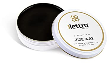 Lettro Schuhwachs, 100 ml, Professionelle Schupolitur, Erhältlich in Mehreren Farben, Außergewöhnlicher Glanz für Schuhe, Taschen, Jacken und Vieles Mehr aus Glattleder, Schwarz