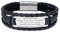 HAYOUWAY Mens Leather Bracelet Gifts for Him Men, Personalised Handmade Braided Leather Bracelet for Men Women Teen Boys Son Gifts with Stainless Steel Magnetic Clasp Engraved Inspirational Quote