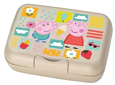 Koziol CANDY L PEPPA PIG Lunchbox mit Trennschale | mit Clipverschluss, für Kinder, robust, bruchfest, spülmaschinengeeignet, Made in Germany