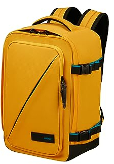 American Tourister Take2Cabin - Bolsa de cabina Ryanair 40 x 25 x 20 cm, 24 L, 0,40 kg, equipaje de mano, mochila de avión S para subasientos, amarilla (amarilla)