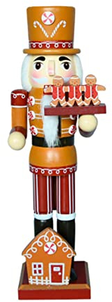 PRETYZOOM Nutcracker Ornament Nutcracker Decoration Gingerbread Man Figurine Figure Doll Wood Christmas Ornament Tabletop Wooden Gingerbread House