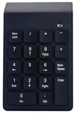 bdit accesori Tastiera Numerica 18 Tasti Wireless Tastierino Numerico 2.4G Bluetooth Numeric Keypad numeriche Tastiere Numero Sottile con Esteso Ricevitore USB Portatile per Laptop Notebook PC Desktop