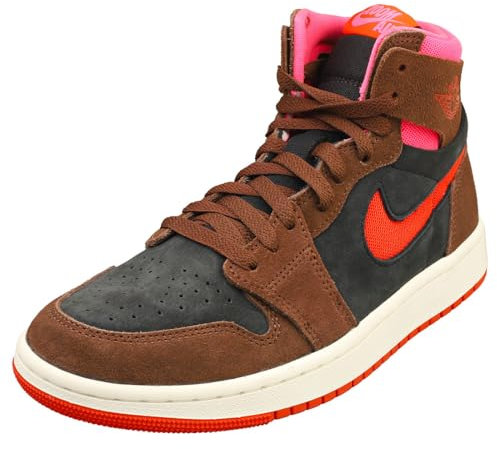 NIKE Air Jordan 1 Zoom CMFT 2 Scarpe da donna (DV1305-206, Cacao Wow/Black/Hyper Pink/Picante Red) Taglia 46
