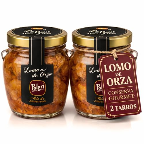 POLGRI Lomo de Cerdo Adobado Frito en Aceite Gourmet Orza 2 Frascos 780 g