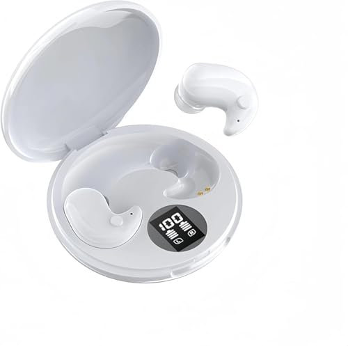 Invisibili e confortevoli cuffie per il sonno che isolano il rumore (nuove) Bluetooth 5.3 3D Sound Ottimo per dormire guidare ascoltare libri Musica Regali sportivi - Glacier White