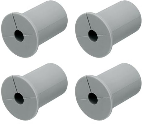 QUARKZMAN 4pz Passacavi Parete per Cavi 1 Pollice Boccola Parete per Cavo Silicone Passacavi Kit Instradamento Cavi Accessori Passacavo Parete per Ethernet Foro da 8mm, Grigio