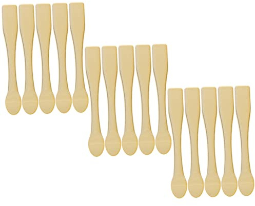 Gogogmee 15 Pezzi Spatola per Cosmetici in Abs Oro Cucchiaio per Crema Viso e Eye Cream Strumento per Applicare e Testare Lozioni Accessori Skincare per Donne
