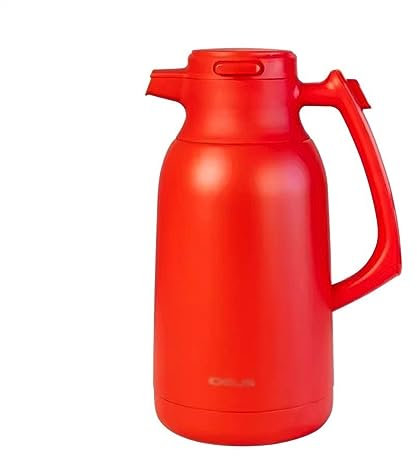 Carafe à café isotherme en acier inoxydable 304, cafetière de bureau sous vide, bouteille d'eau chaude de 2 L, thermos domestique, bouilloire à eau chaude, pot isolant (couleur : 1) (bleu)(Rosso)