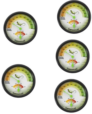 Yardwe Lot De 5 Thermomètres Hygromètres Multifonctions De Haute Précision Pour Aquariums De Reptiles Capteur Facile À Installer