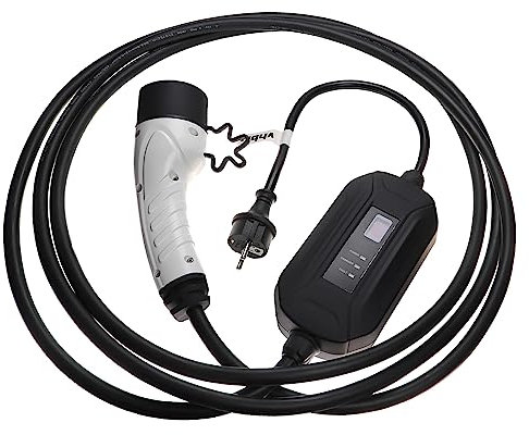 vhbw Ladekabel Typ 2 zu Typ F CEE 7/7 kompatibel mit VW ID Buzz Elektroauto, 1-phasig, 16 A, 3,5 kW, 5 m