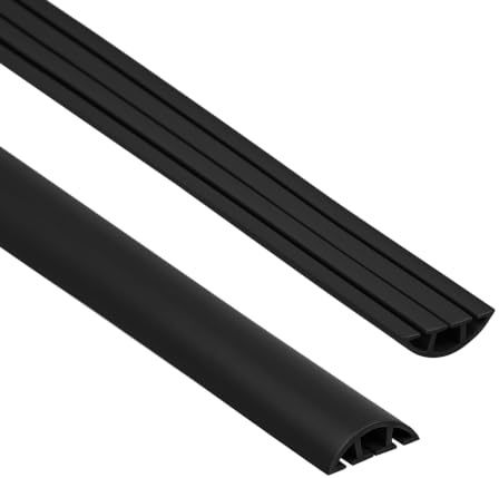 Quest Canaleta para Cables PVC Semicircular 60 mm 3 - Negro, 200 cm