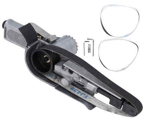 YUKOFE Ponceuse à bande pneumatique haute vitesse 16 000 tr/min Construction en acier inoxydable Outil polyvalent ergonomique à faible vibration pour le métal, le bois, le cuir et