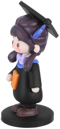 Alipis Adorno Para Pastel De Graduación Graduado Figura 3d Pvc Resistente Decoración Fiesta Doctorado Mujer Ceremonia