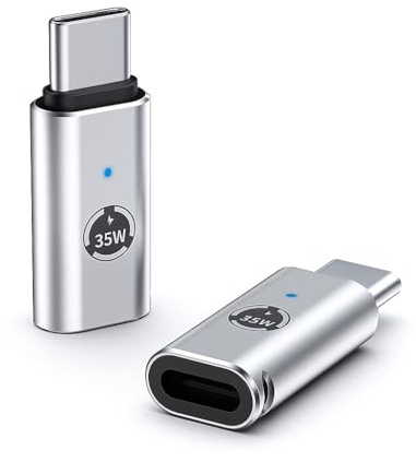 kwinfei Lot de 2 adaptateurs USB C vers 8 broches haute vitesse, adaptateur de charge durable pour charge rapide de 35 W et transfert de données, adaptateur compact de téléphone vers USB C compatible