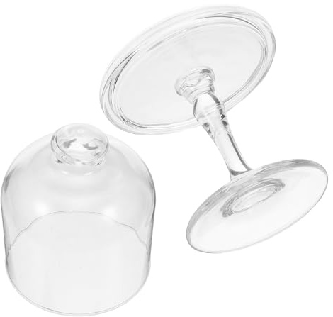 BAZEITFLOW Mini con Copertura Trasparente per Dolci in Vetro Protezione che Mantiene Freschi Dessert per Torta Raffinato per Feste e Casa