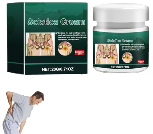 Crème Sciarelief, crème Elycura pour sciatique, lotion apaisante professionnelle pour les nerfs, soulage rapidement la sciatique et les douleurs de la hanche, du dos, des pieds et des (1pcs)
