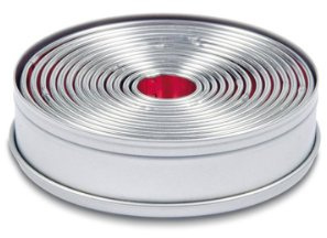 STÄDTER Ausstecher Ringe/Kreise glatt, Set 14-teilig, Ø 2,5–11 cm, für Teig, Fondant, Marzipan, ideal zum Backen und Basteln