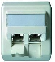Telegärtner Connection box/surface Cat. 6 2RJ45