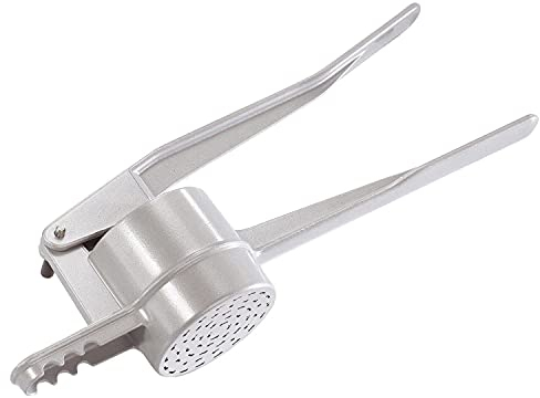 Westmark Spätzle-/Kartoffelpresse, Traditionelle Lochung für Spätzle wie Handgemacht, Aluminiumdruckguss, Länge: 41 cm, Spätzlechef, Silber, 61202230