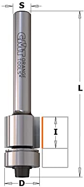 CMT 906.128.61 - Fresa para refundir diamante (pcd) s=8 d=12.7x12.7