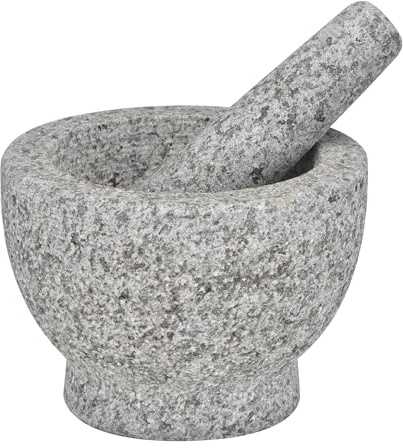 Mörser mit Stößel aus Granit 14074