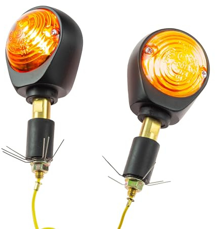 Universal Motorrad Lenkerenden - Blinker Ochsenauge gelb/orange 7/8 + 1 getönt E-geprüft
