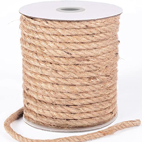 HOMYHOME natürliche Jute bindfäden 8mm 30 Meter Beste Kunst Handwerk heschenk bindfäden Weihnachten Bindfäden Industrie verpackung Materialien langlebig saite für anwendungen im Garten