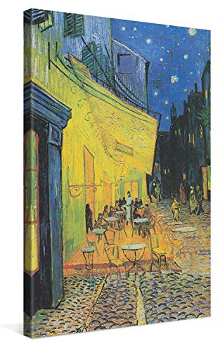 PICANOVA – Vincent Van Gogh Café Terrace at Night 40x60 cm – Bild auf Leinwand – Leinwandbild – Premium Leinwanddruck – Kunstdruck Auf 2cm Holz-Keilrahmen Für Schlaf- Und Wohnzimmer