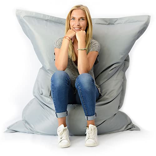 LIVEDECO - jättepuff grå XL - inomhus och utomhus