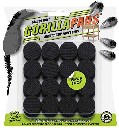 Slipstick GorillaPads Premium Adhesive Non Slip Furnture Pads (25mm Round 32 Pack)