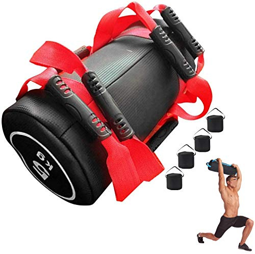 YZBBSH Power Bag 5/10/15/20/25Kg Verstellbarer Gewichts Sandsack mit Griffen Fitness Sandsack für Gewichtheben Training Sandsack Kettlebells,Red 5kg
