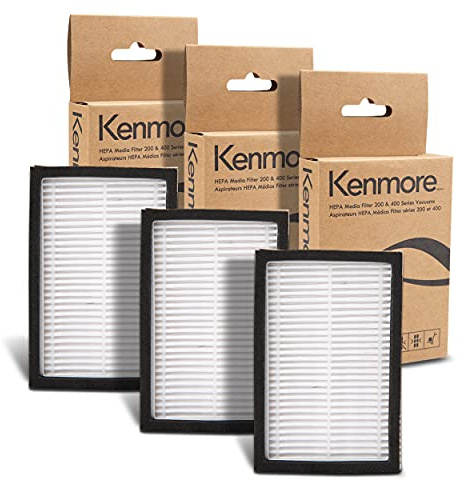 Kenmore K3040 HEPA Replacement Filter for 200 & 400 Series Canister Vacuum Cleaners 81214, 81414, BC2005, BC3005, BC3002, BC4002 (Pack of 3)