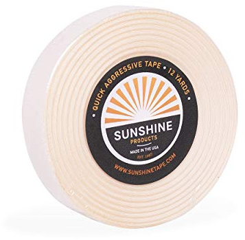 Sunshine Tape - Quick Aggressive Wig Adhesive Tape Roll - 1/2 x 12 YDS - Double Sided, Medical Grade- Toupee and Wig Tape
